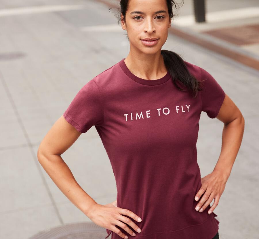 Hoka One One Tee Womens Brown - Brand - 86074FUDE